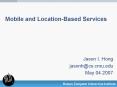 Mobile and LocationBased Services