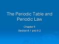 The Periodic Table and Periodic Law