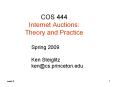 COS 444 Internet Auctions: Theory and Practice