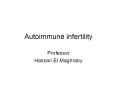 Autoimmune infertility