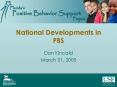 National Developments in PBS