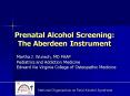 Prenatal Alcohol Screening: The Aberdeen Instrument