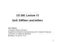 CS 268: Lecture 13 QoS: DiffServ and IntServ
