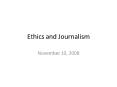 Ethics and Journalism