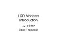LCD Monitors Introduction