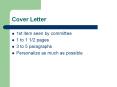 Cover Letter