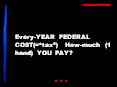 EveryYEAR FEDERAL COSTtax Howmuch 1 hand YOU PAY