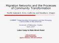 Migration Networks and the Processes of Community Transformation Pacific Seaboard: Arvin, California and Woodburn, Oregon