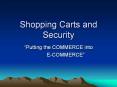 Shopping Carts and Security
