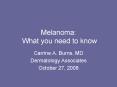 Melanoma: What you need to know