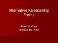 Alternative Relationship Forms