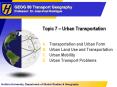 Topic 7 Urban Transportation