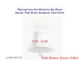 Moving from the World to the Word Adults That Write Students That Write