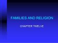 FAMILIES AND RELIGION