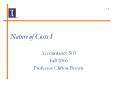 Nature of Costs I