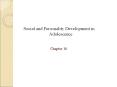 Social and Personality Development in Adolescence