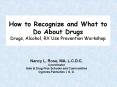 How to Recognize and What to Do About Drugs Drugs, Alcohol, RX Use Prevention Workshop