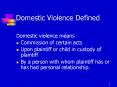 Domestic Violence Defined