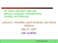 CS 224U LINGUIST 288188 Natural Language Understanding Jurafsky and Manning