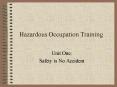 Hazardous Occupation Training