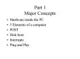 Part 1 Major Concepts