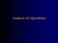 Analysis of Algorithms