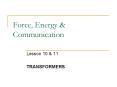 Force, Energy