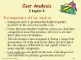 Cost Analysis Chapter 8