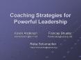Coaching Strategies for Powerful Leadership