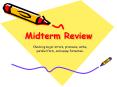 Midterm Review