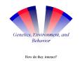 Genetics, Environment, and Behavior