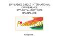 50TH LADIES CIRCLE INTERNATIONAL CONFERENCE