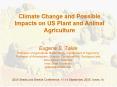 Climate Change and Possible Impacts on US Plant and Animal Agriculture