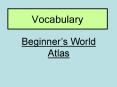 Vocabulary