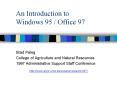 An Introduction to Windows 95 Office 97