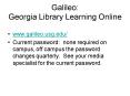 Galileo: Georgia Library Learning Online