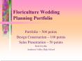 Floriculture Wedding Planning Portfolio