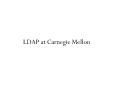 LDAP at Carnegie Mellon