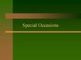Special Occasions