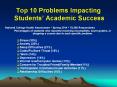 Top 10 Reported Health Impediments to Student Academic Success