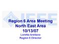 Region 6 Area Meeting