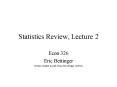 Statistics Review, Lecture 2