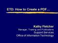ETD: How to Create a PDF