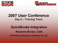 2007 User Conference Day 2 Training Track