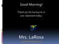 Good Morning