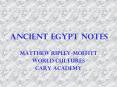 Ancient Egypt Notes
