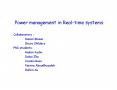 Power management in Realtime systems