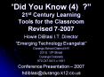 Did You Know 4 21st Century Learning Tools for the Classroom Revised 72007