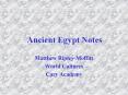 Ancient Egypt Notes