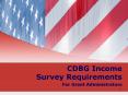 CDBG Income Survey Requirements